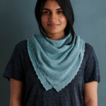 free Bobble Edge Wrap knitting pattern in Purl Soho's Cattail Silk yarn