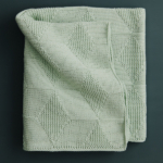 free Tumbling Blocks Blanket knitting pattern in Purl Soho's Morning yarn