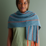 free Sowing Seeds Wrap knitting pattern in Purl Soho's Santolina and Cotton Pure yarns
